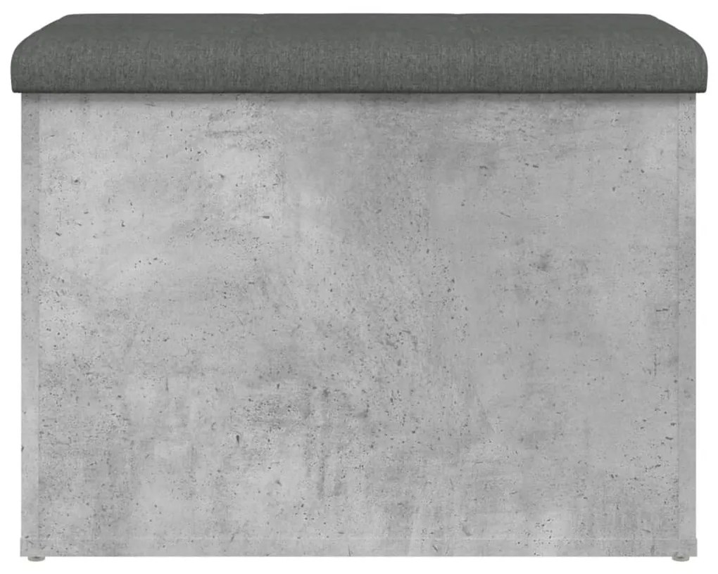 betonszürke szerelt fa tárolópad 62 x 42 x 45 cm