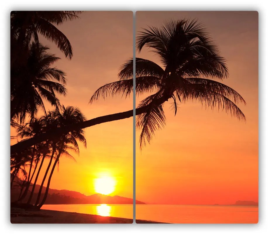 Üveg vágódeszka Sunset Beach 60x52 cm