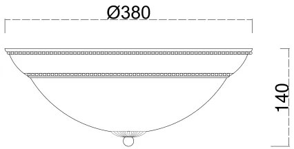 Brilagi - Mennyezeti lámpa CLASSIC 3xE27/60W/230V krémes/patinás