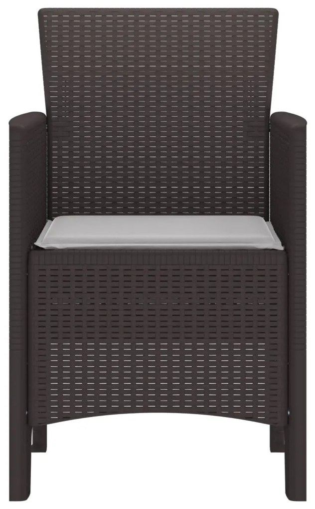 Kerti Szék 2-es Szett Barna Rattan Standard Tartós