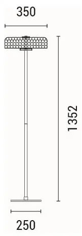 LED Állólámpa LED/10W/230V 3000K fényezett króm