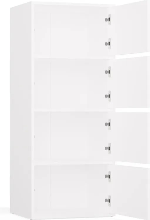ALMA (4 polcos) komód, 50x119x40 cm, fehér