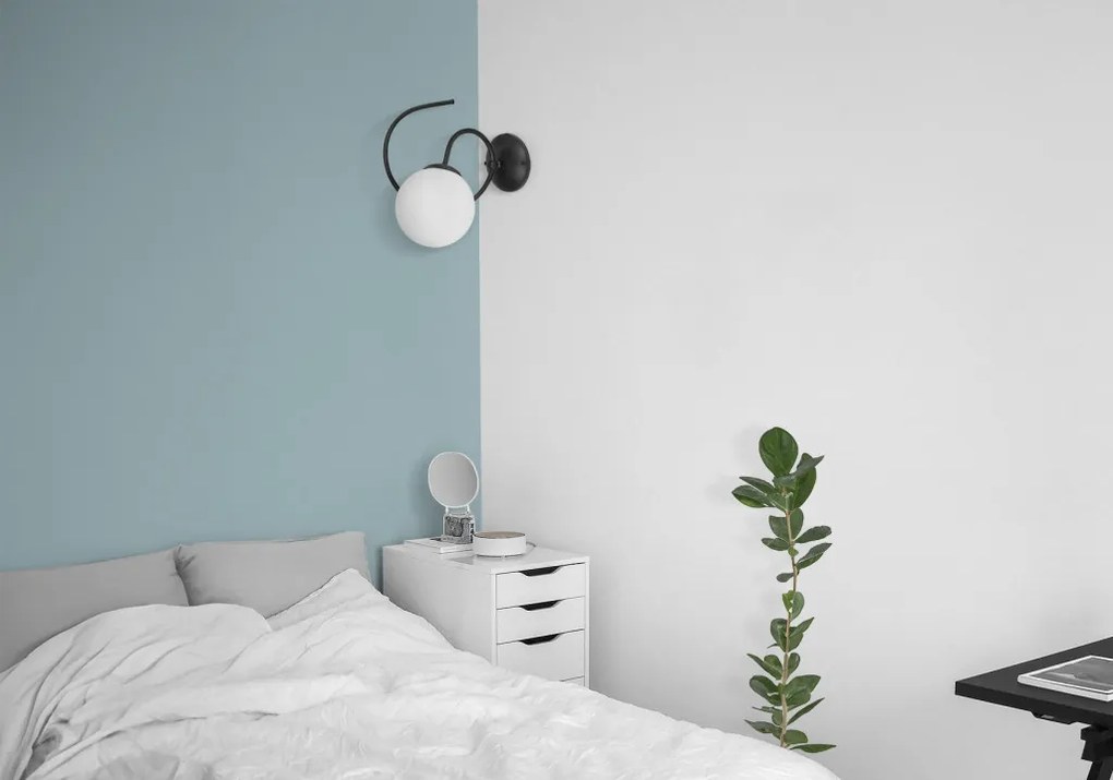 KAJA K-5352 NELA Fekete Színű Fali Lámpa 1xE14 10W IP20