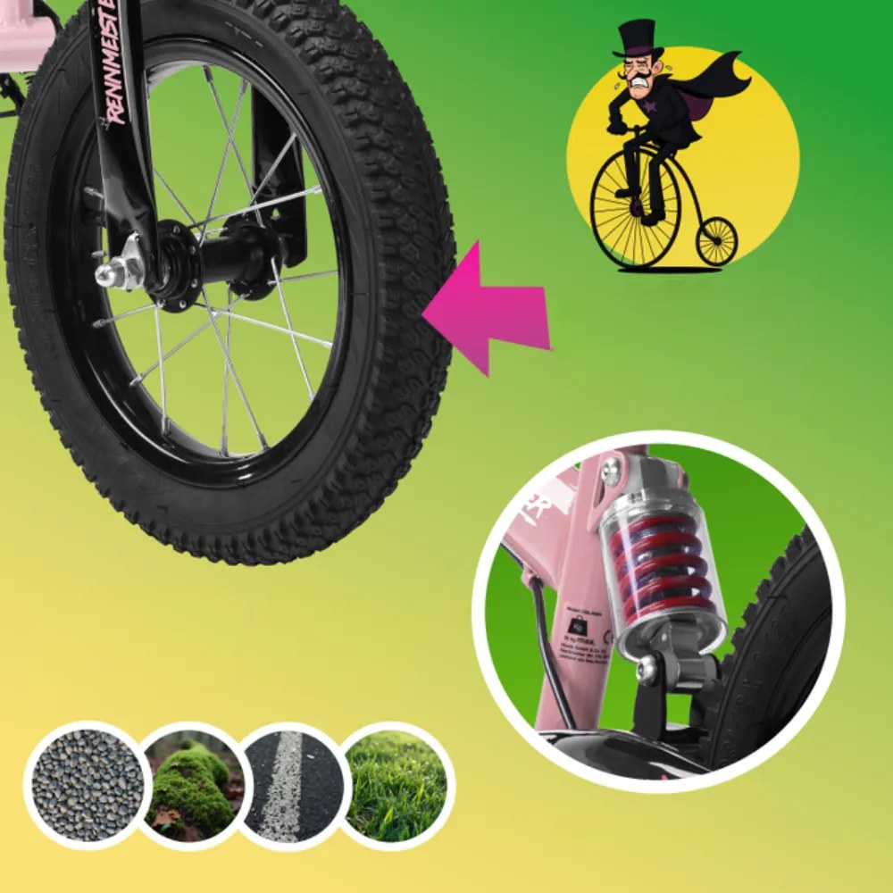 QUIDO gyerek futóbicikli, 3 éves kortól, rózsaszín Rennmeister