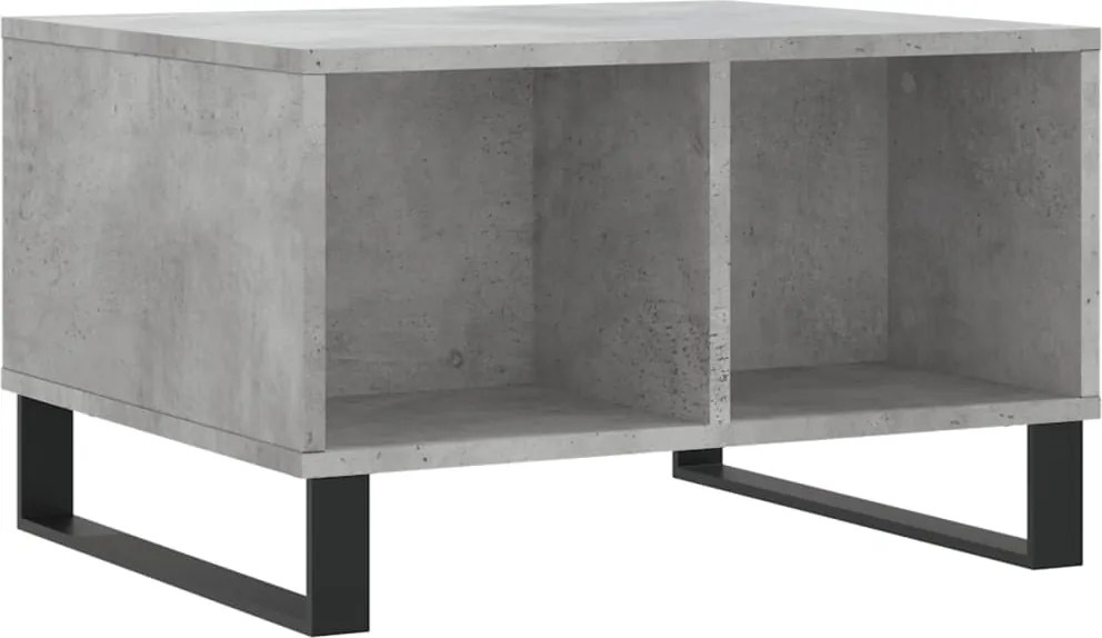 vidaXL betonszürke szerelt fa dohányzóasztal 60 x 50 x 36,5 cm