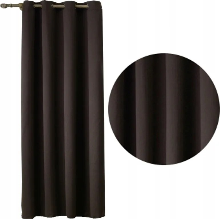 Vastag Függöny Blackout 145x245 Függöny barna