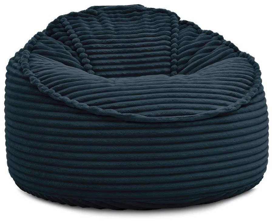 Sötétkék kordbársony babzsákfotel Socrate – Bobochic Paris