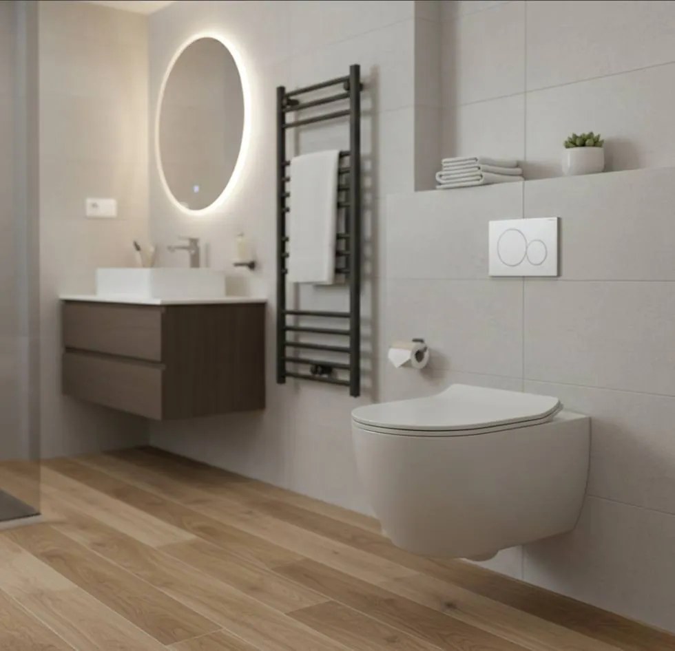 CeraStyle CITY fali WC - MATT SZÜRKE - rimless - perem nélküli - rejtett rögzítésű - 53 cm