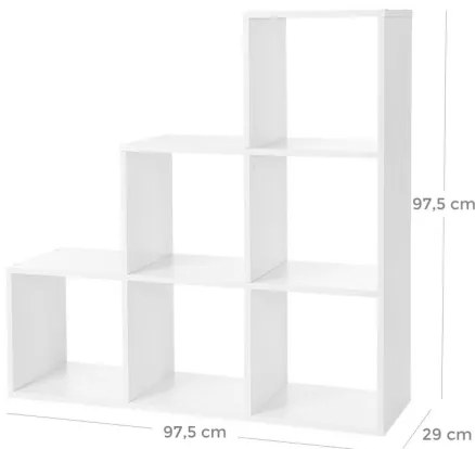 DOVARO fehér könyvespolc