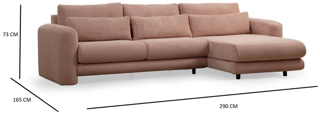 Sarokkanapé Lily Jobbos Pink