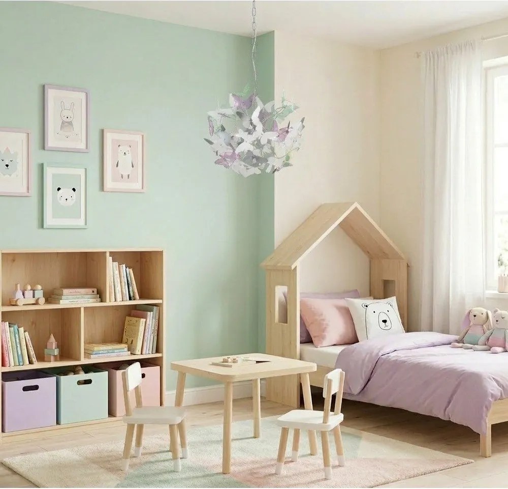 Gyerek függőlámpa műanyag búrával ø 50 cm Butterfly – Reality