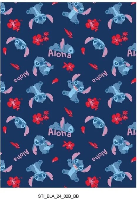 Disney Lilo és Stitch, A csillagkutya Aloha flanel takaró 110x150cm