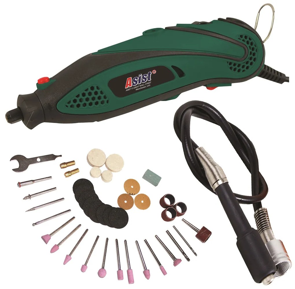 Mini egyenes köszörű 135W, 41 db ASIST AE3C13DN-BMC-2