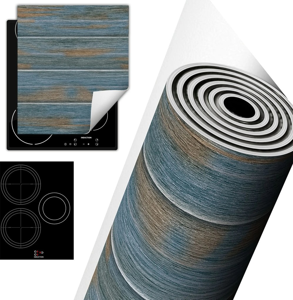 Tűzhelyvédő Szőnyeg Asztali Dekoráció 45x52 kék fa