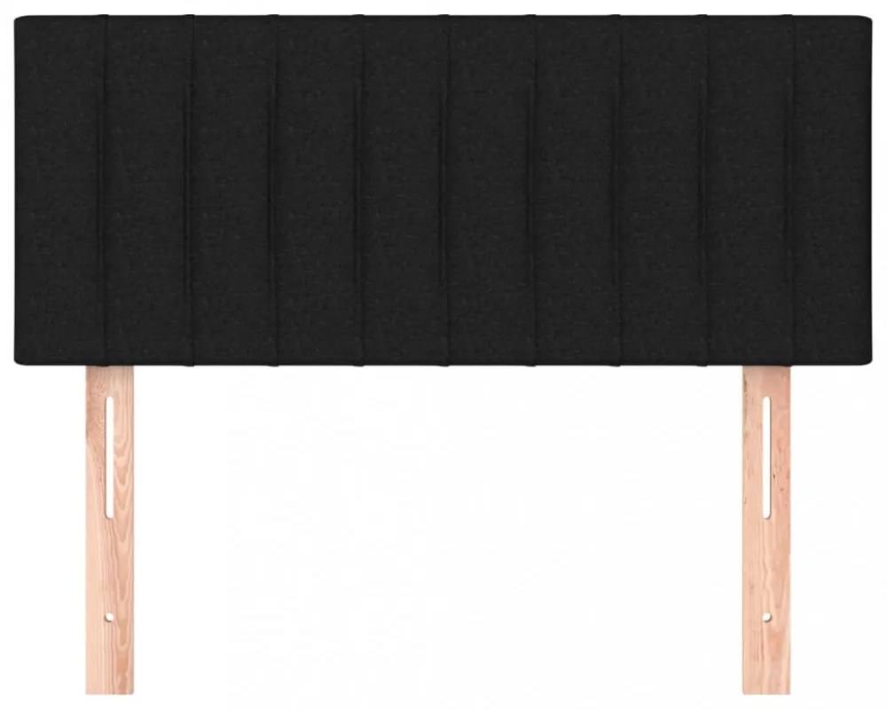 fekete szövet fejtámla 100x5x78/88 cm