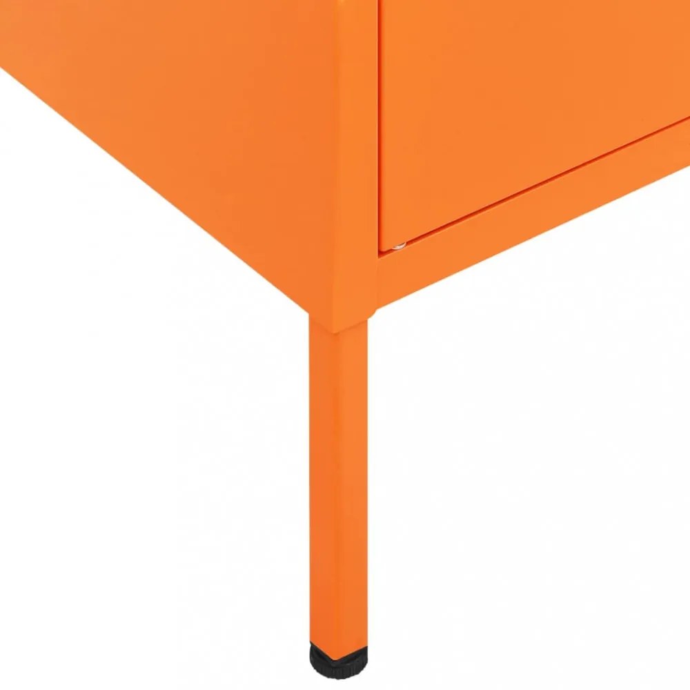 narancssárga acél tárolószekrény 80 x 35 x 101,5 cm