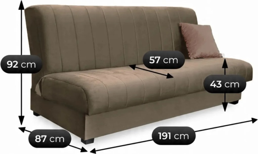 Ágyazható kanapé bézs színben SIGMA