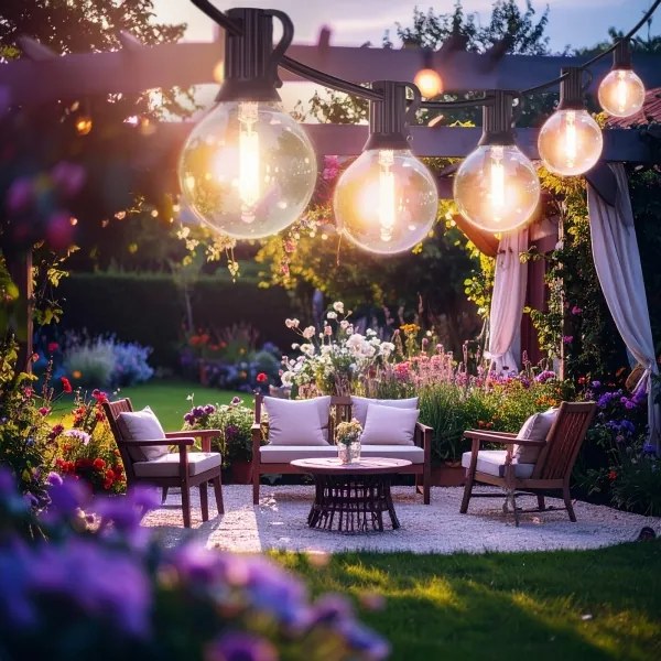 Brilagi - LED-es kültéri dekorációs fényfüzér GIRLANDA 25xE12 20m fekete IP44 meleg fehér + távirányító