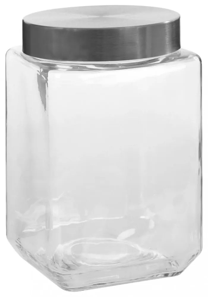 6 db tárolóedény ezüstszínű fedéllel 1200 ml