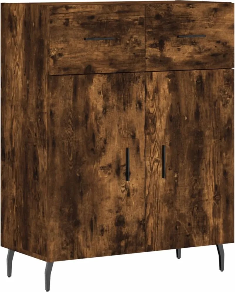 vidaXL füstös tölgy színű szerelt fa tálalószekrény 69,5 x 34 x 90 cm