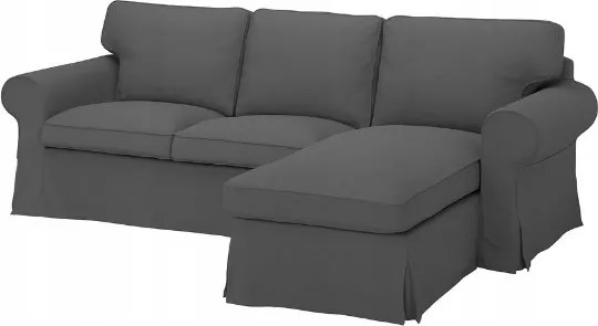 Ikea Ektorp 3 személyes kanapé huzat sezlonnal/Hallarp szürke