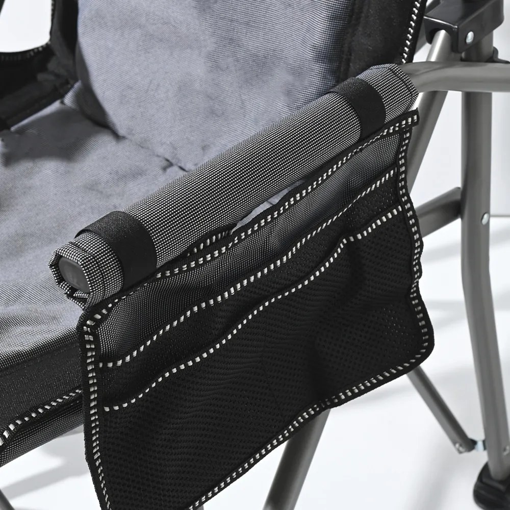 Leziter Comfort Plus karfás horgász szék pohártartóval szürke