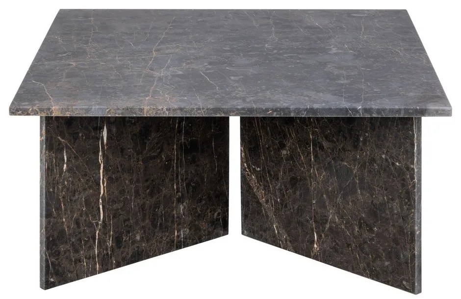 Fekete márvány dohányzóasztal 90x90 cm Vega – Actona