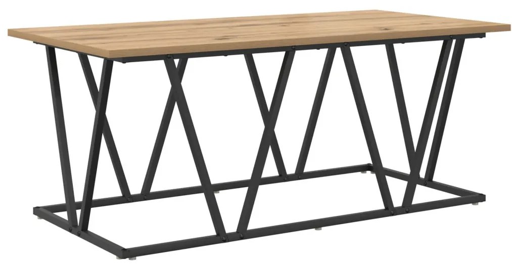 Kávézóasztal Mesteri Tölgy 100x50x40 cm Műgyanta és Fém