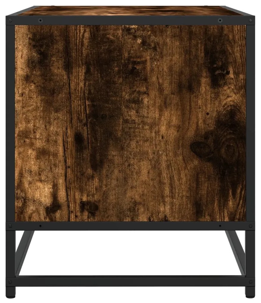 füstös tölgy színű szerelt fa és fém TV-szekrény 120,5x40x46 cm