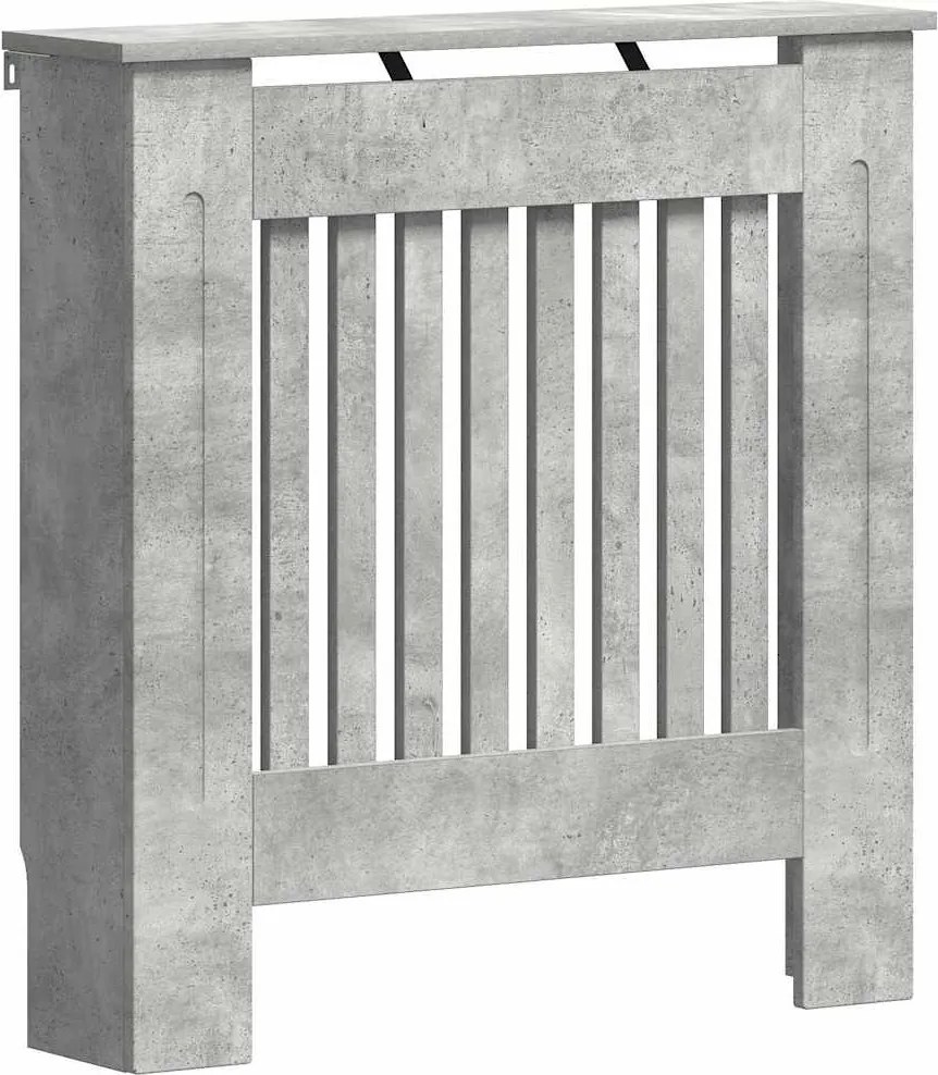 vidaXL Radiátor fedezék Beton Szürke 78 x 19 x 81,5 cm Faanyag