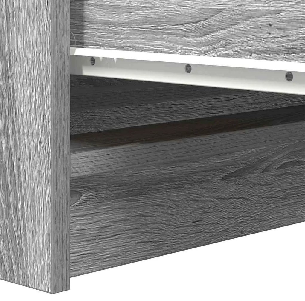szürke sonoma színű szerelt fa tálalószekrény 100x35x99 cm