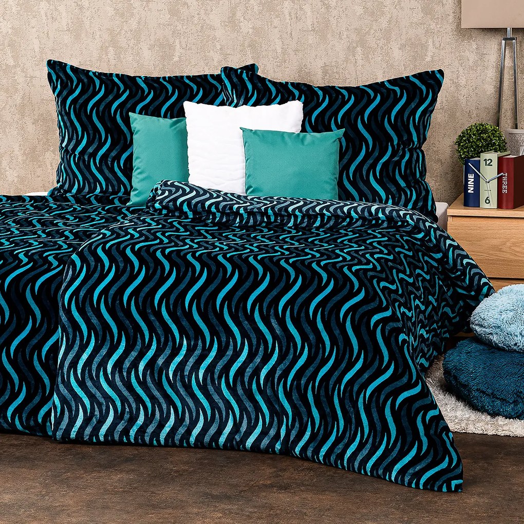 4Home Wave mikroflanel ágyneműhuzat, 160 x 200 cm, 70 x 80 cm, 160 x 200 cm, 70 x 80 cm