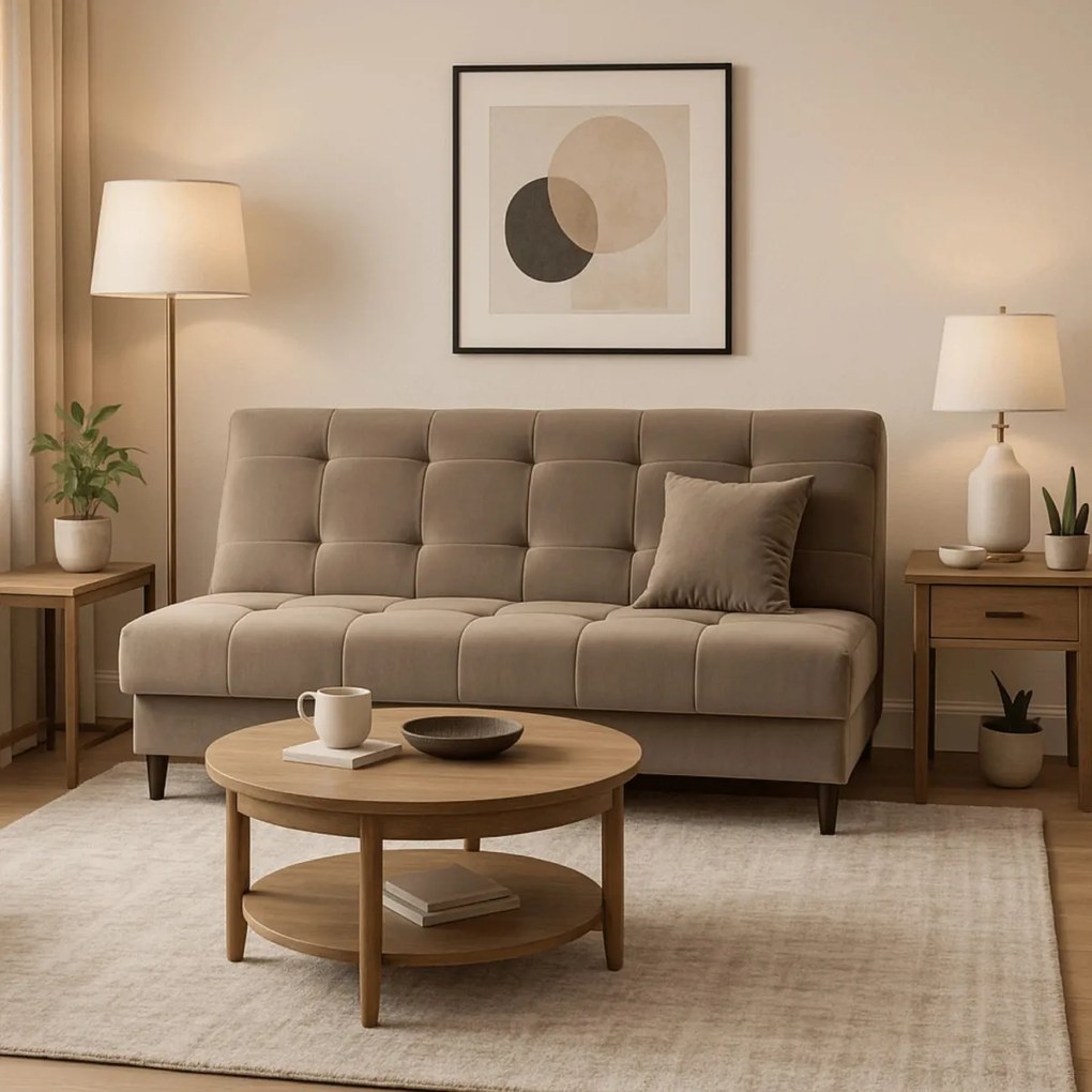 Zestaw 2x Wersalka Rozkładana LIMA Beżowa