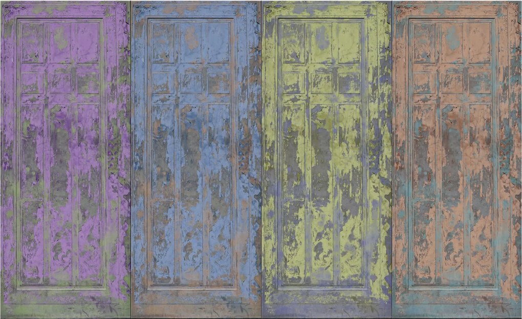 Fotótapéta Régi ajtó pasztell vintage retro design 250x175 +ragasztó