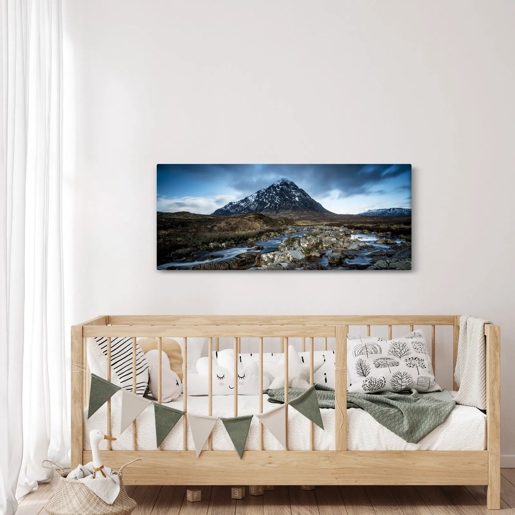 Hegy és a folyó képe (120x50 cm)