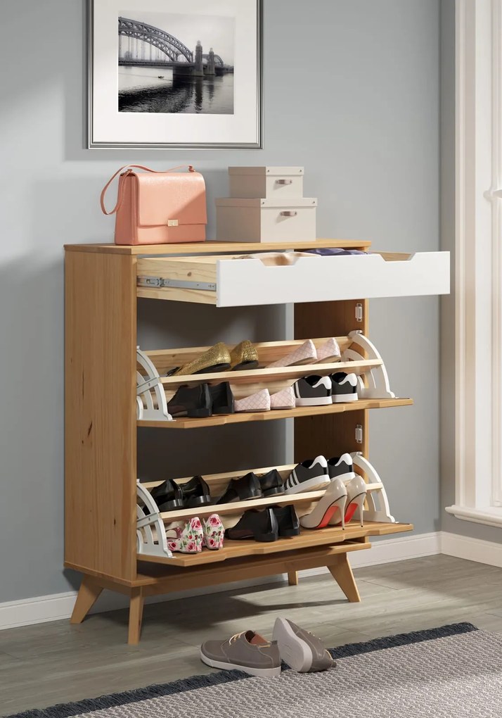 Casaria® Borneo cipősszekrény - 101x33x80 cm