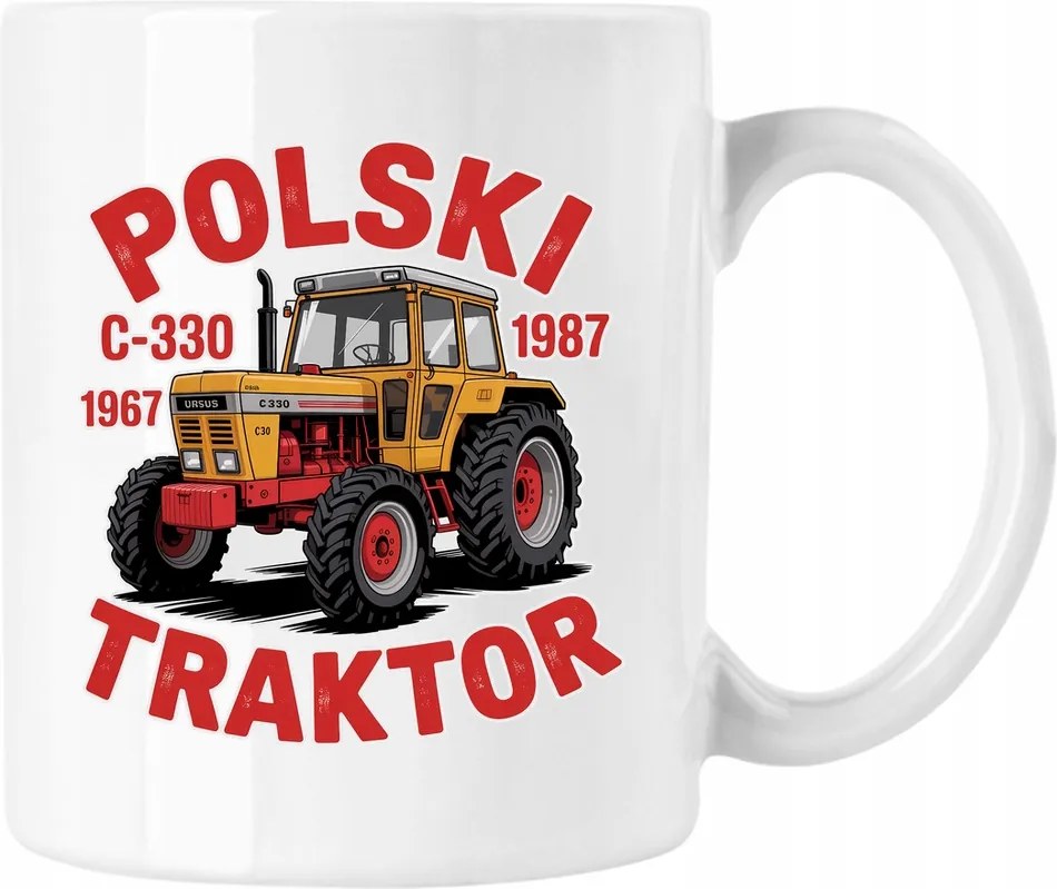Bögre Traktor c-330 Prl szállítás 2 Fehér 330ml