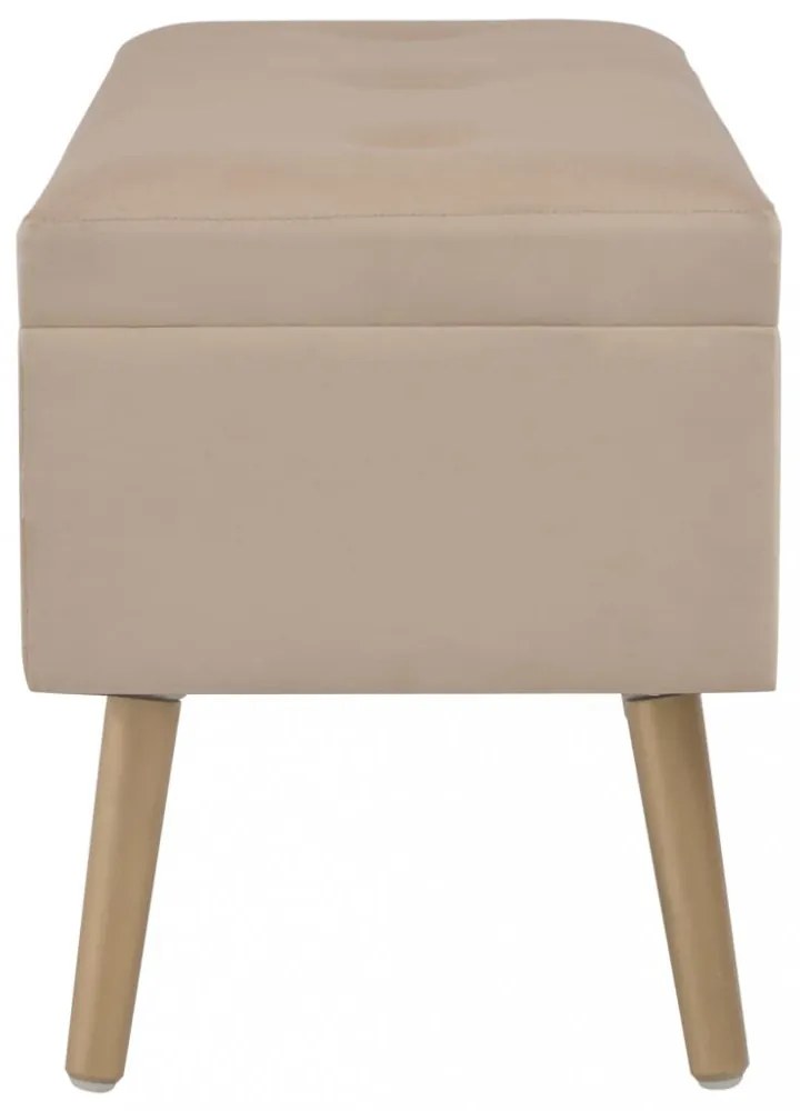 bézs bársonypad tárolórekesszel 80 cm
