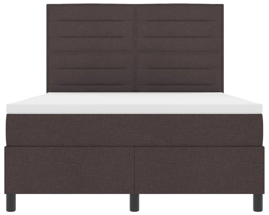 Box Spring Ágy Matrac Készlettel Sötétbarna 160x200 cm Szövet