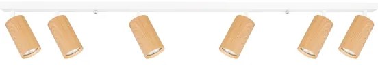 Brilagi - Spotlámpa SELE 6xGU10/30W/230V fehér/tölgy dekor