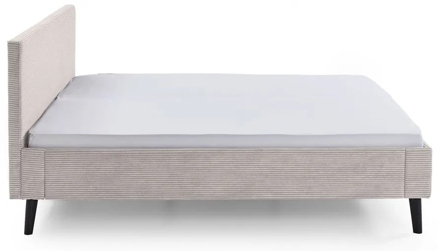 Bézs kárpitozott franciaágy ágyrács nélkül 180x200 cm Avola – Meise Möbel