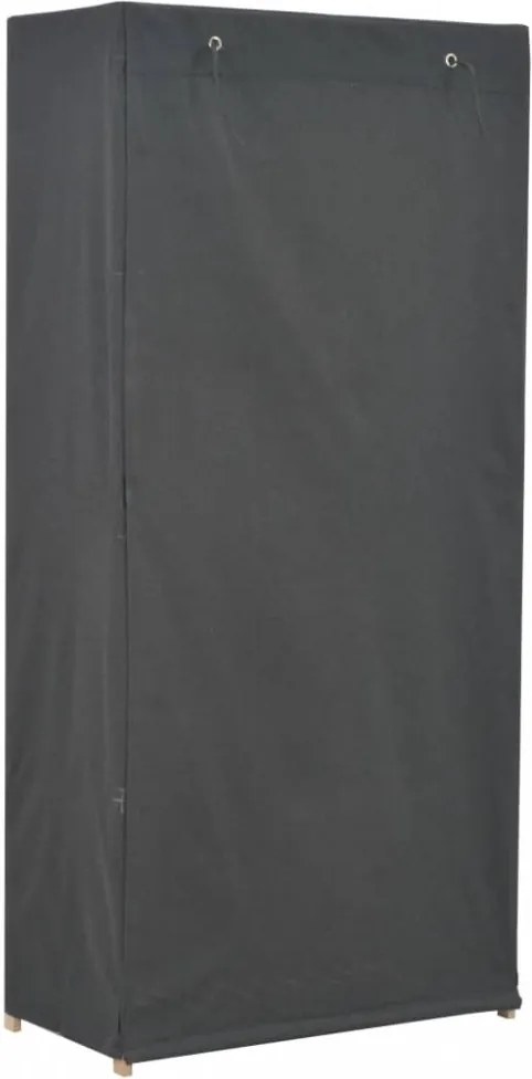 szürke szövet ruhásszekrény 79 x 40 x 170 cm
