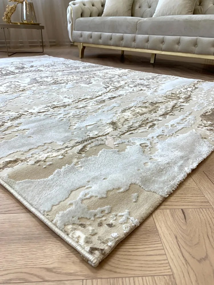 Sunset márvány mintás szőnyeg 8435 (Beige) 60x110