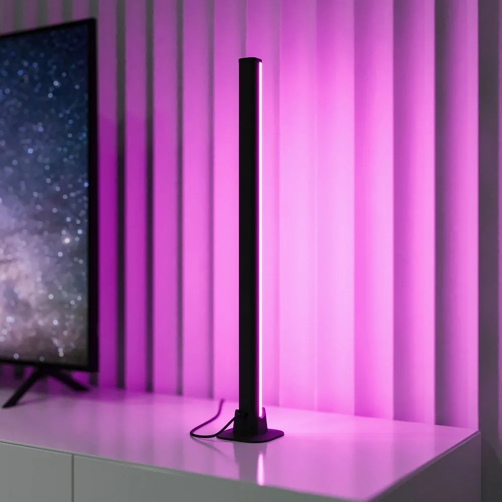 Fekete fém LED asztali lámpa (magasság 55 cm) Boy – Reality