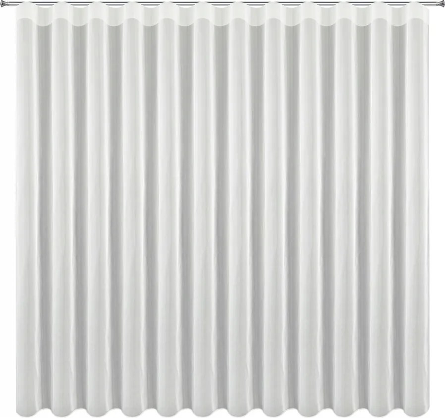 Krémszínű függöny Violet 200X260 Hullám 1:2 sima fátyol