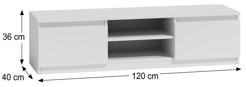 Vigo II New RTV 120 Tv állvány - Fehér N