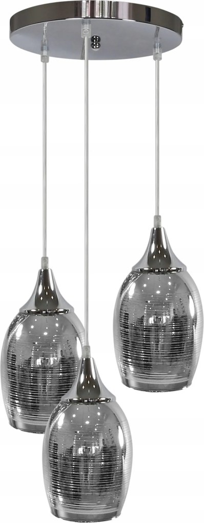 Candellux Marina Függőlámpa Tányér 3X60W E27 Króm 33-60181