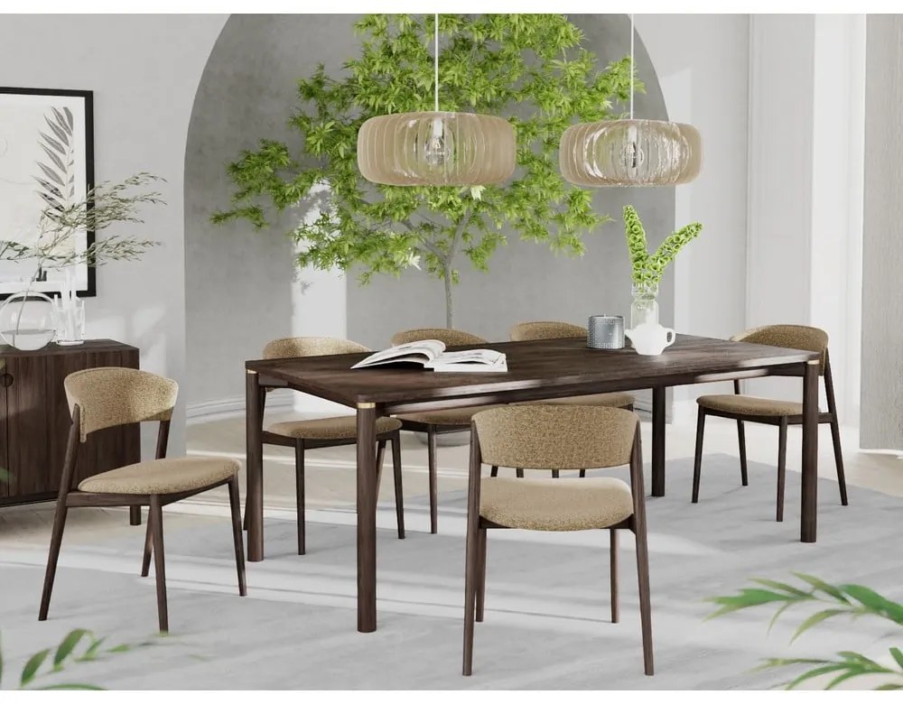 Barna bővíthető étkezőasztal 95x180 cm Arun – Unique Furniture