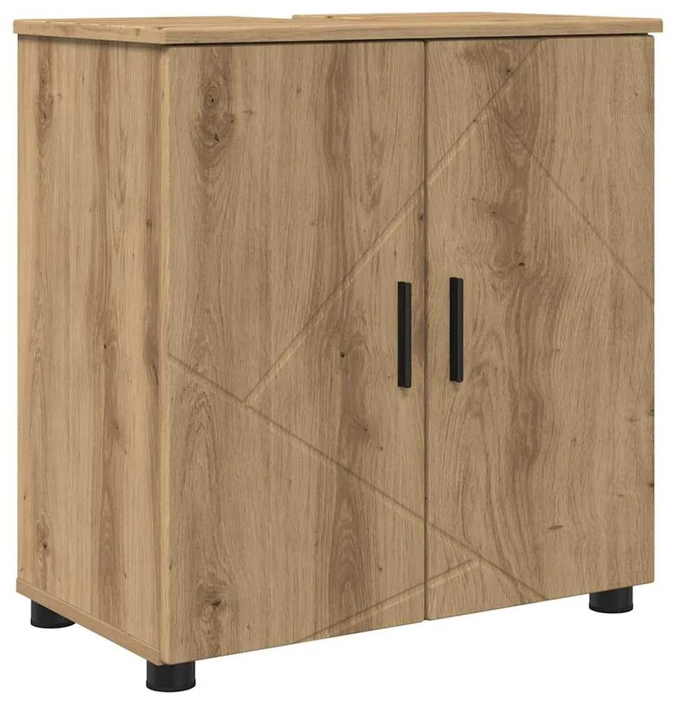 Fürdőszoba bútor szett 2 pcs kézműves tölgy 61 x 35 x 64 cm