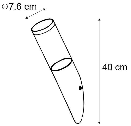 Modern kültéri fali lámpa acél IP44 - Rox